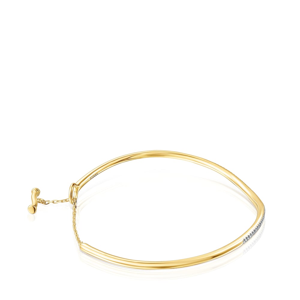 18K Solid Gold Hav Bracelet with diamonds