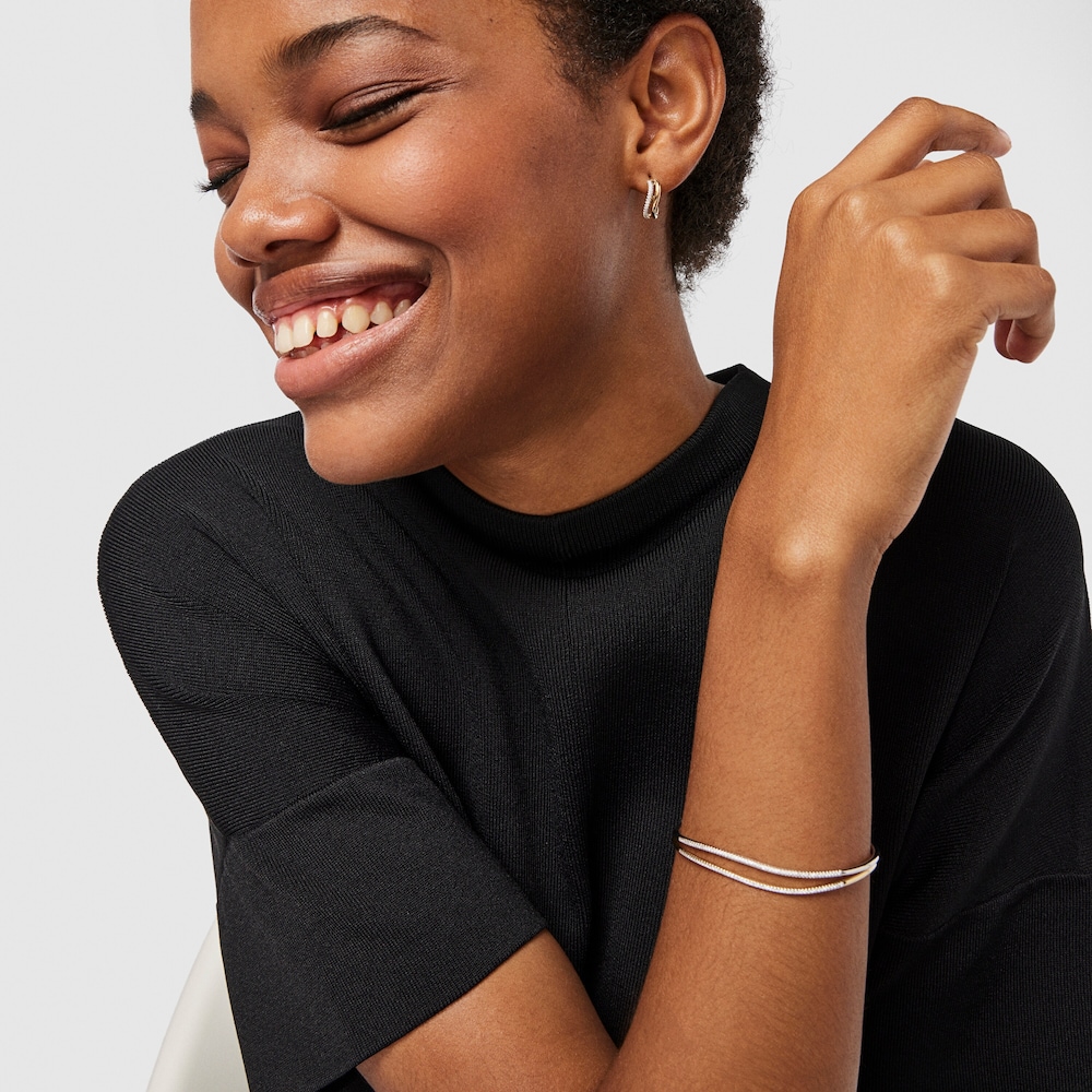 18K Solid Gold Hav Bracelet with diamonds