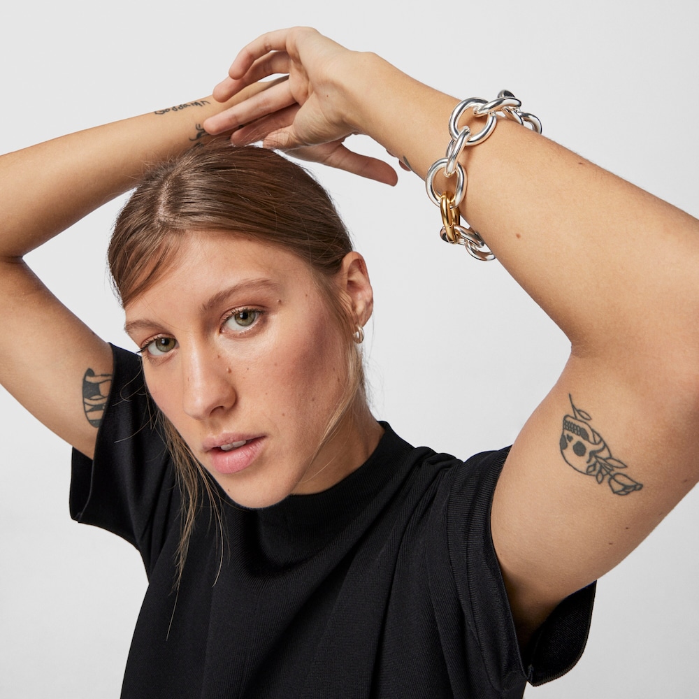 Pulseira argolas Hav XL bicolor