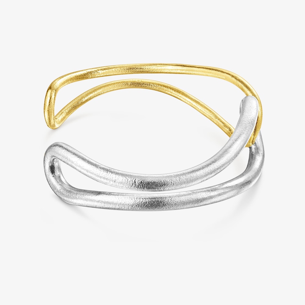 Tous Hav - Otwarta bransoletka z ż&oacute;łtego srebra Vermeil i srebra