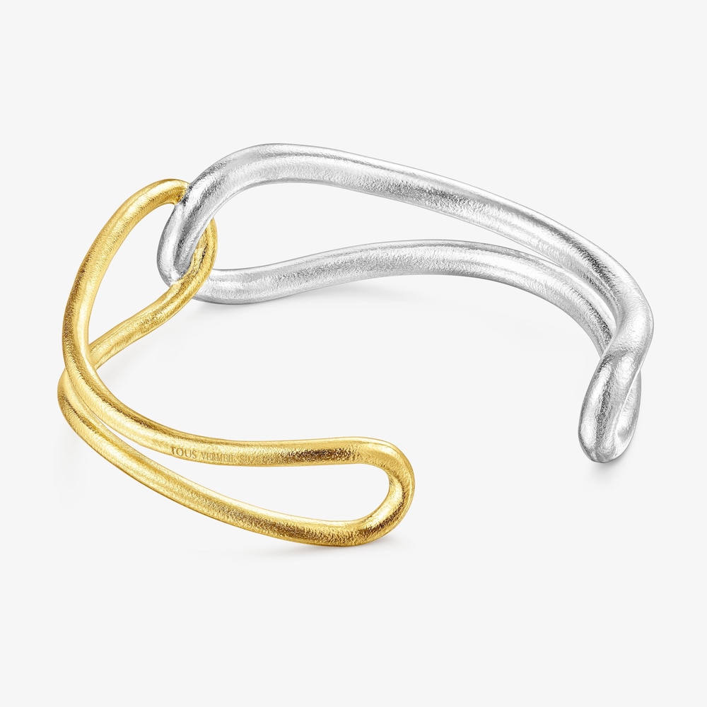 Tous Hav - Otwarta bransoletka z ż&oacute;łtego srebra Vermeil i srebra