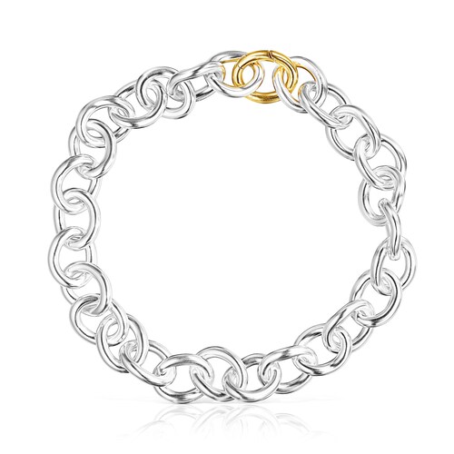 Collier anneaux Hav XL bicolore image number 0