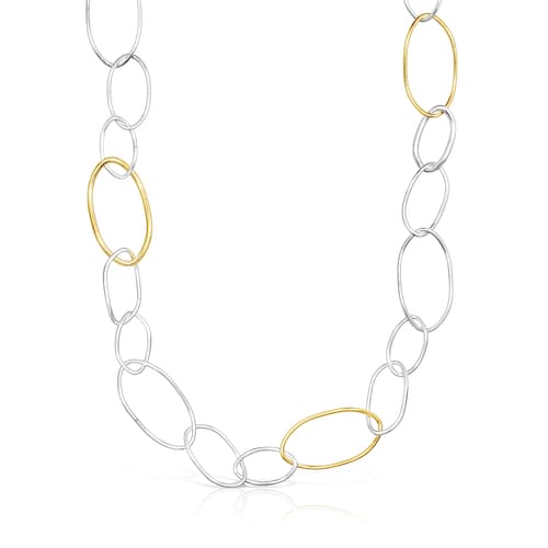 Collar anillas ovales bicolor Hav