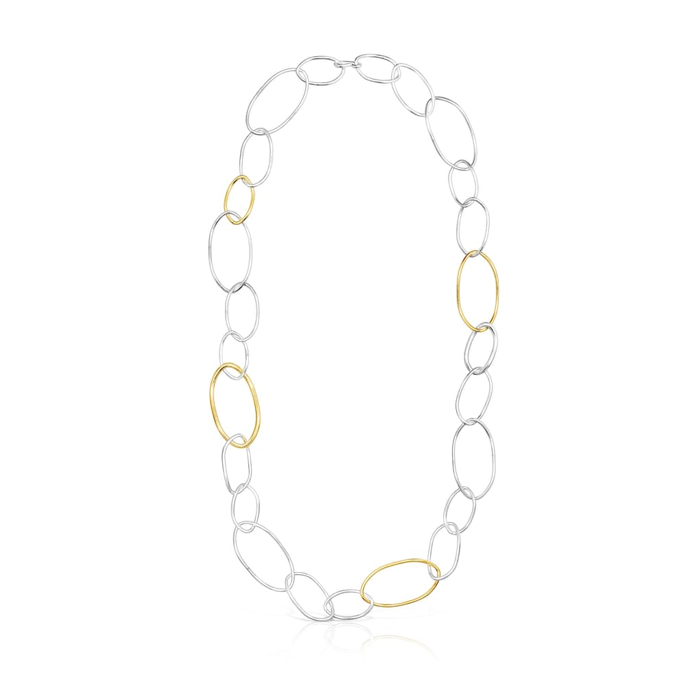Collar anillas ovales bicolor Hav image number 1