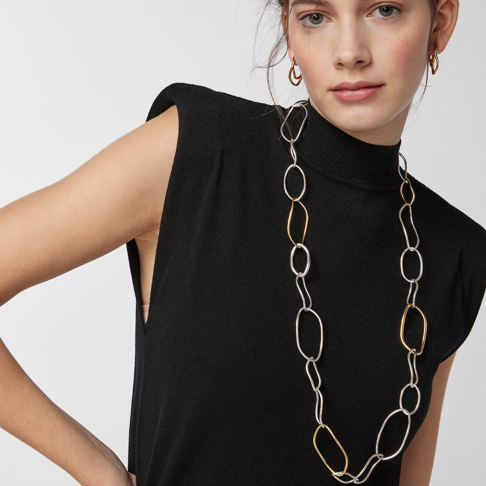 Collar anillas ovales bicolor Hav image number 4