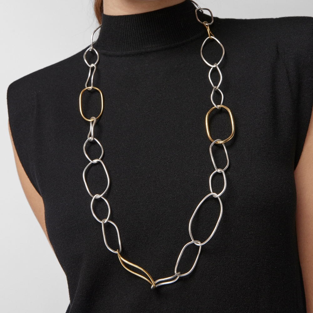 Collar anillas ovales bicolor Hav image number 5