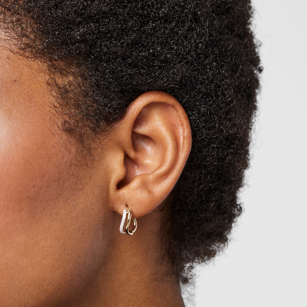 Aretes de oro y diamantes Hav