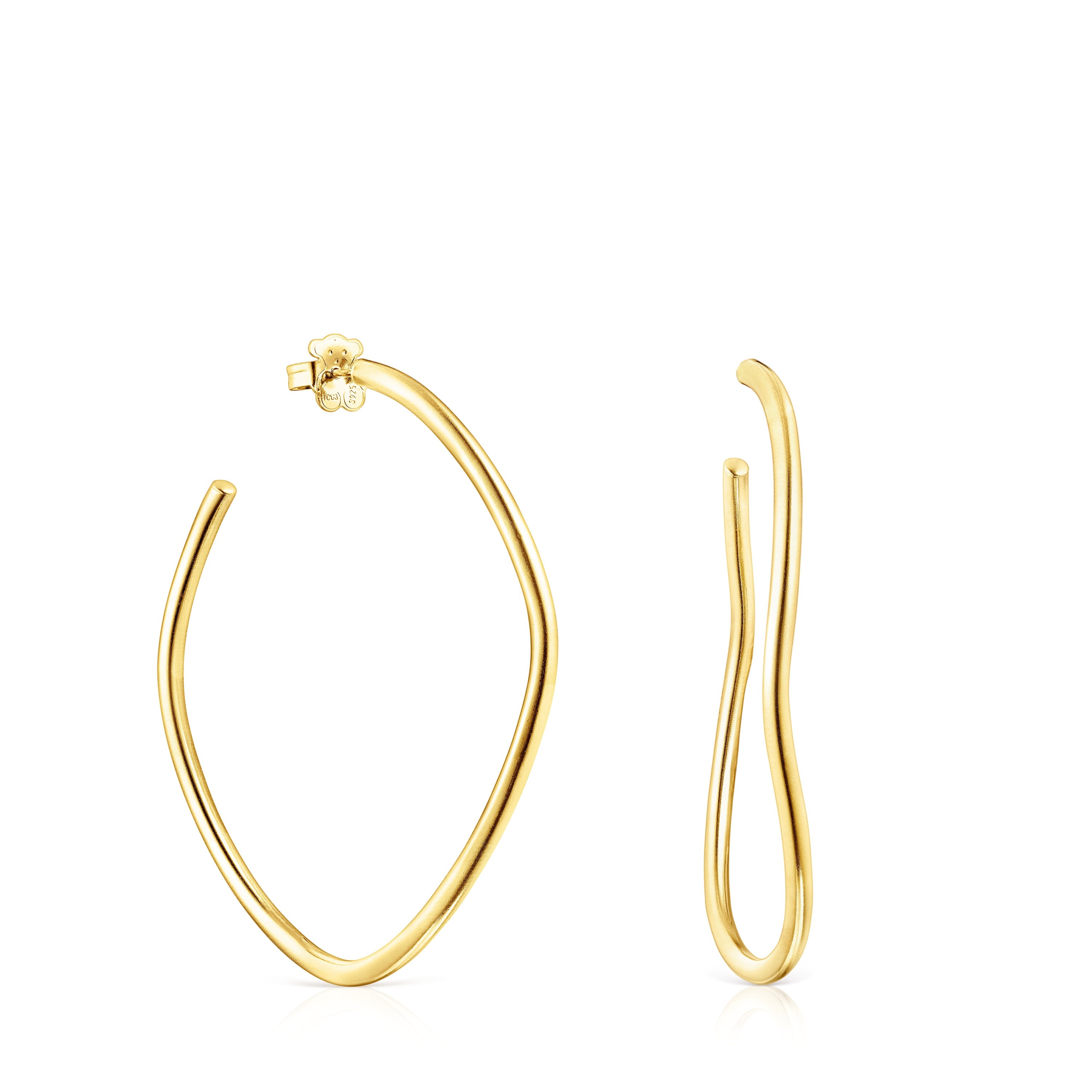 Silver vermeil Hav wave-shaped Hoop earrings