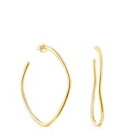 Pendientes aro onda Hav con baño de oro 18 kt sobre plata