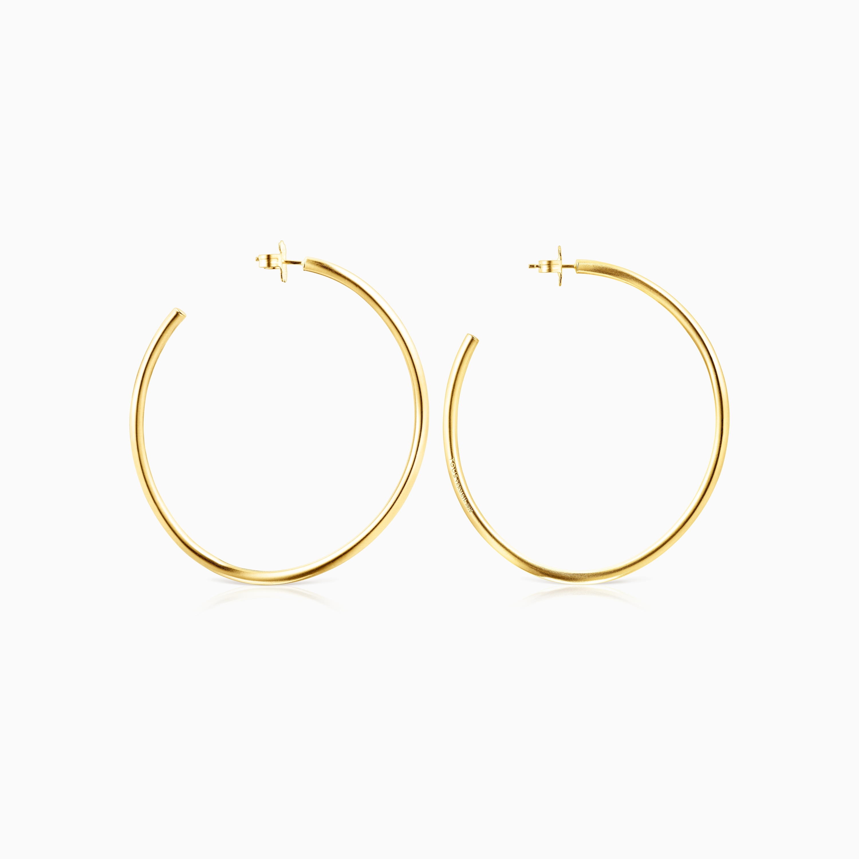 Silver vermeil Hav wave-shaped Hoop earrings