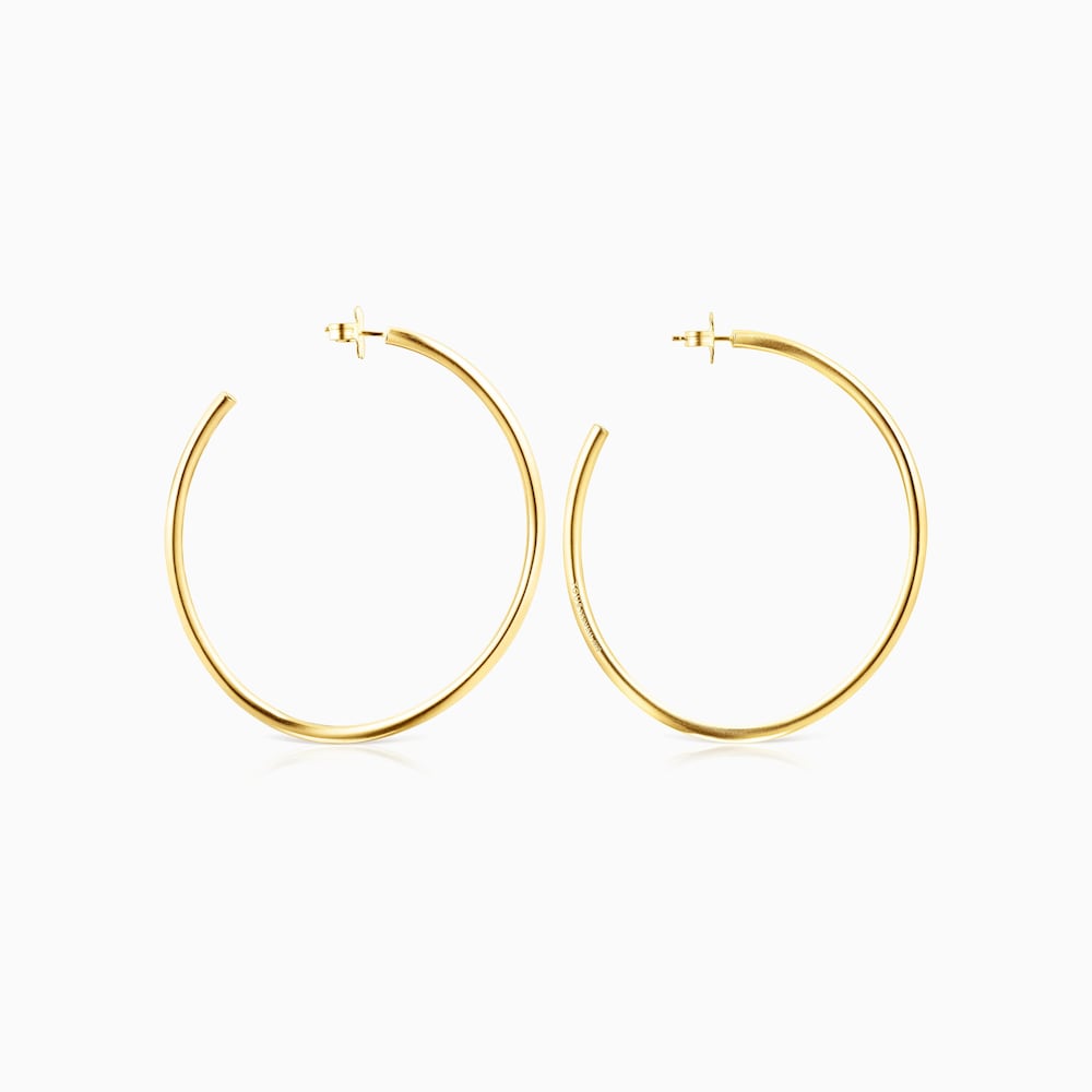Silver vermeil Hav wave-shaped Hoop earrings