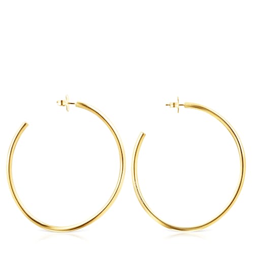 Silver vermeil Hav wave-shaped Hoop earrings