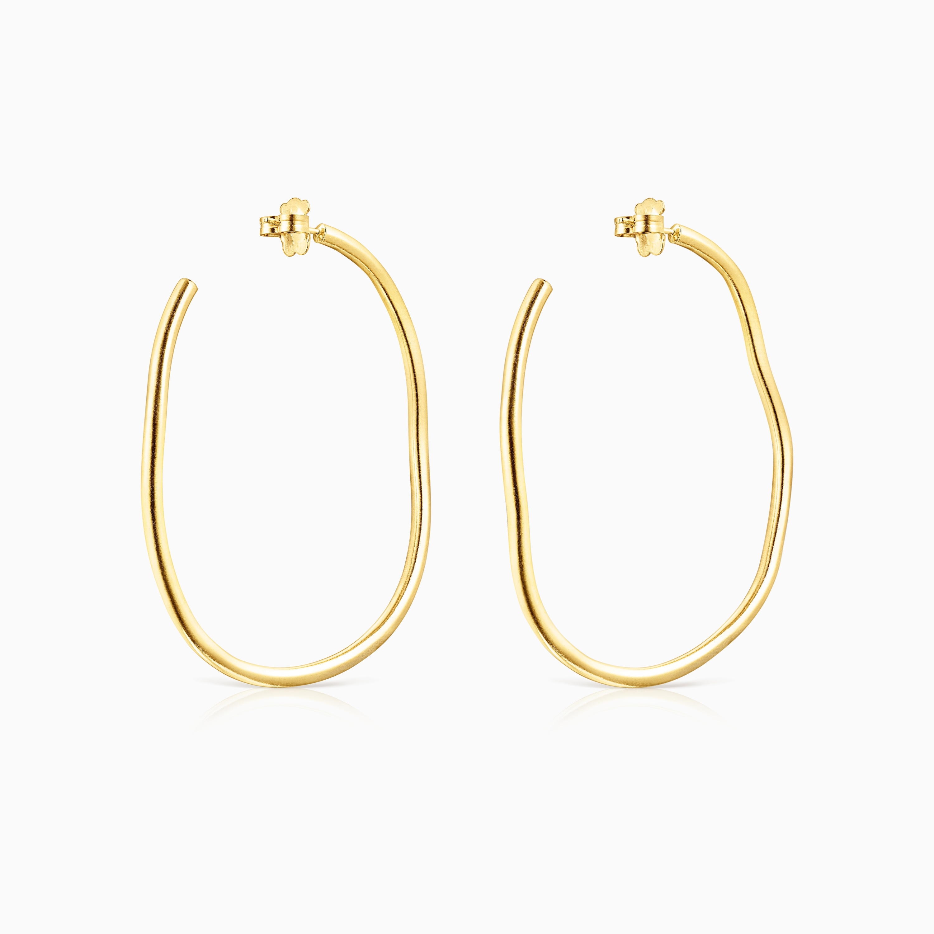 Silver vermeil Hav wave-shaped Hoop earrings
