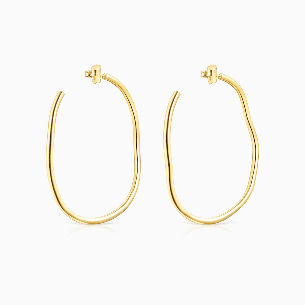 Silver vermeil Hav wave-shaped Hoop earrings