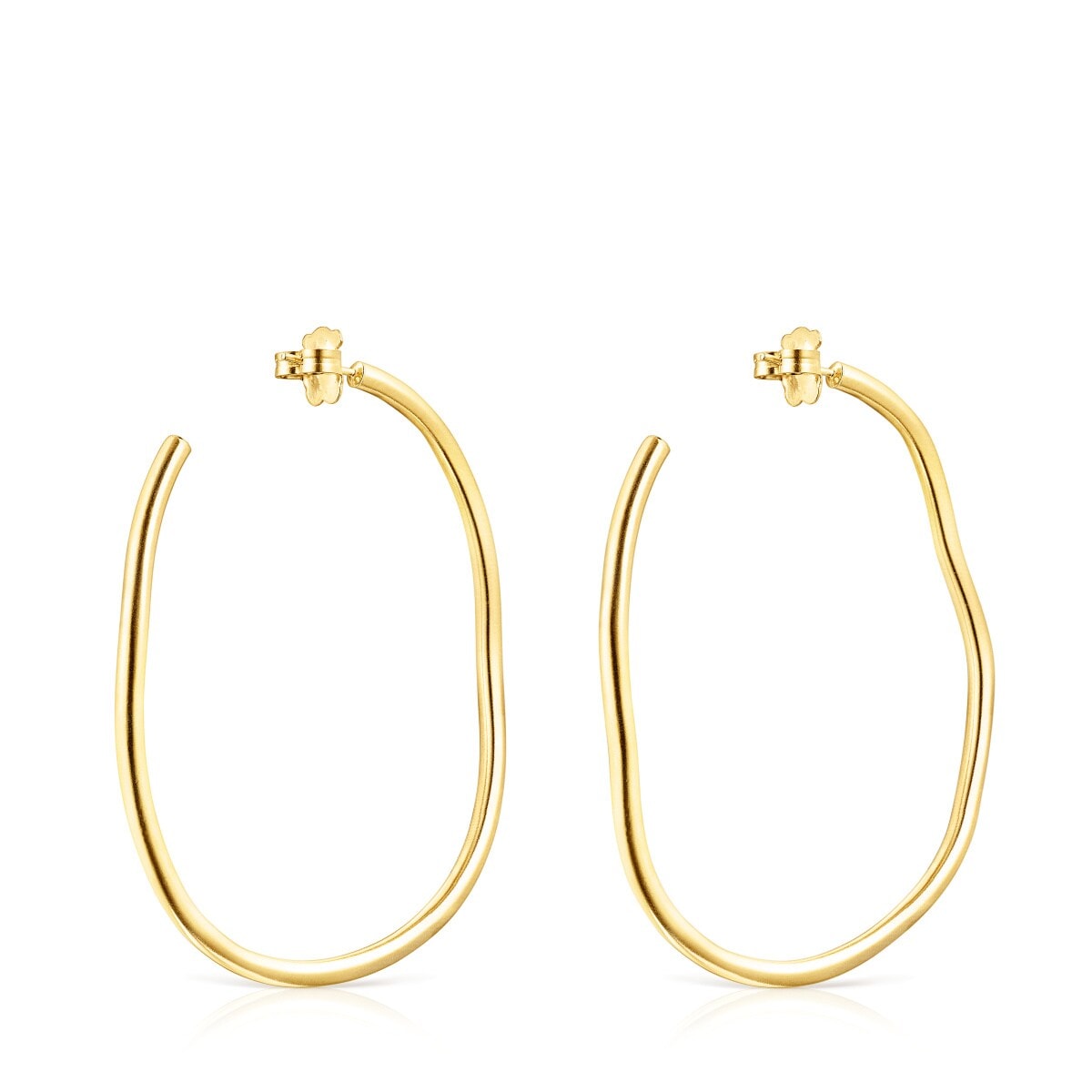 Silver vermeil Hav wave-shaped Hoop earrings