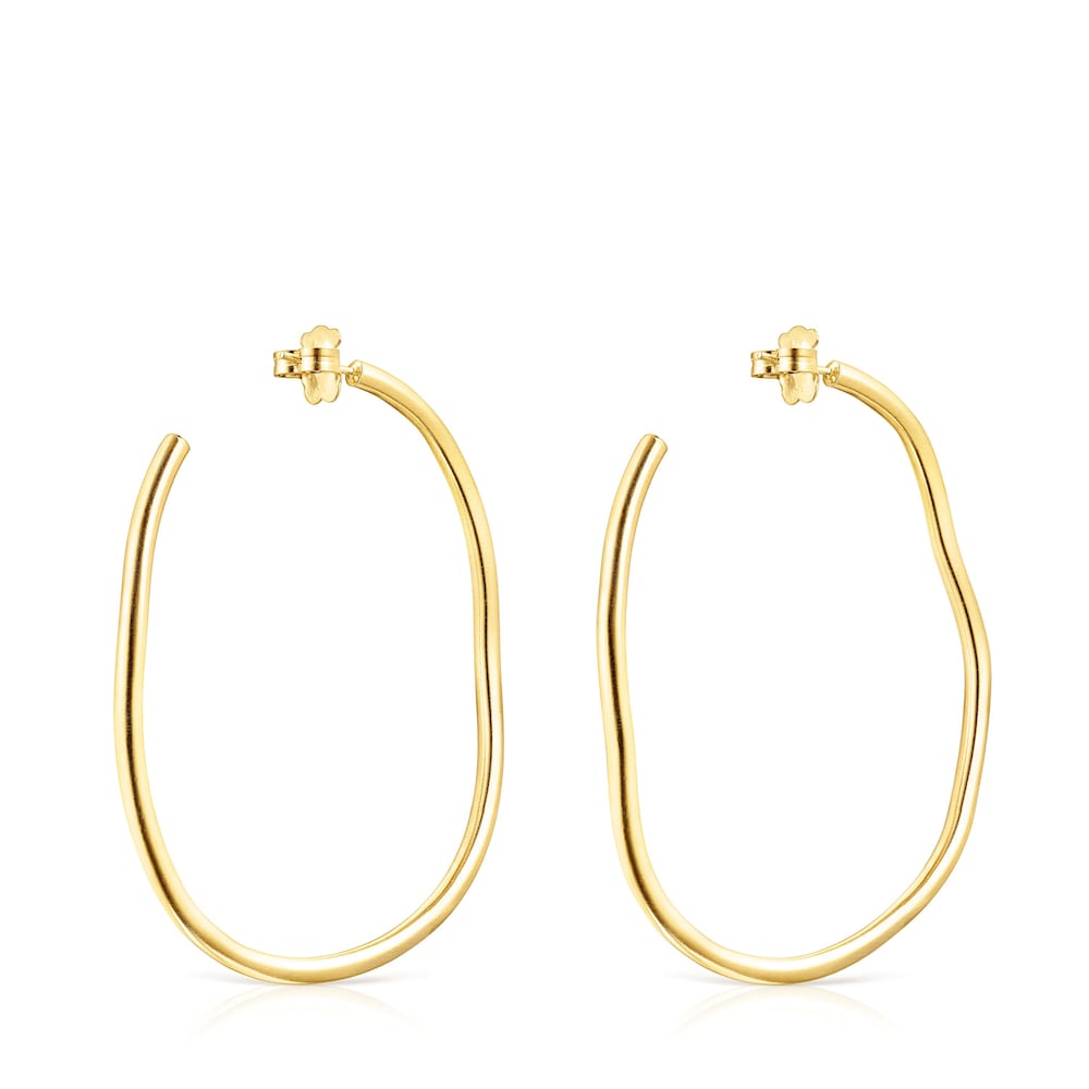 Silver vermeil Hav wave-shaped Hoop earrings