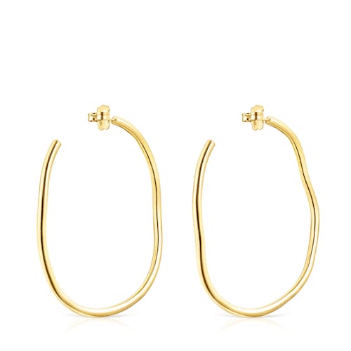 Silver vermeil Hav wave-shaped Hoop earrings