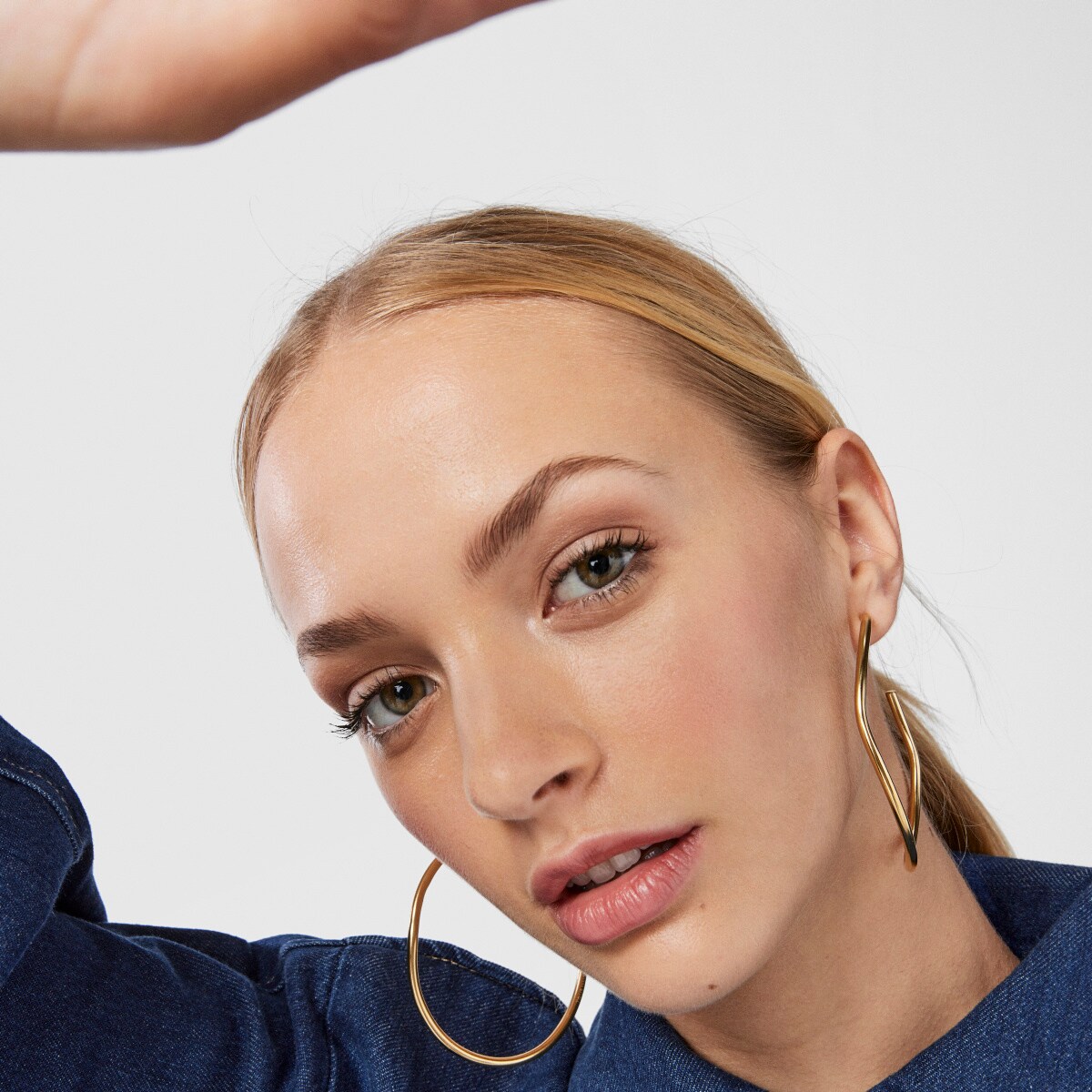 Silver vermeil Hav wave-shaped Hoop earrings