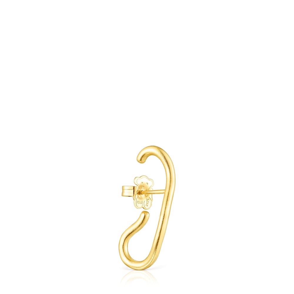 Pendiente con baño de oro 18 kt sobre plata Hav image number 1