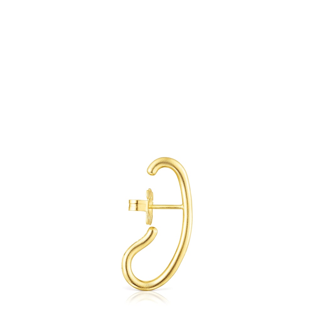 Pendiente con baño de oro 18 kt sobre plata Hav image number 2
