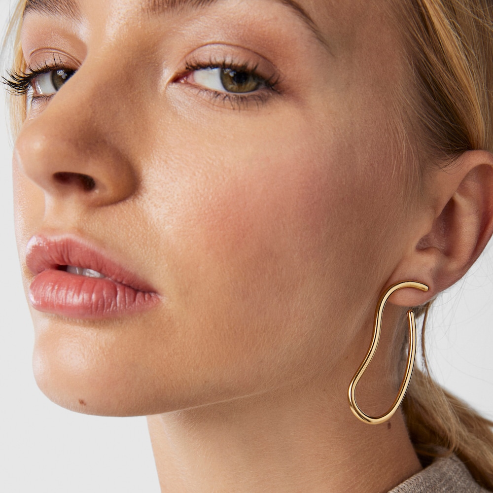 Long silver vermeil Hav Earrings