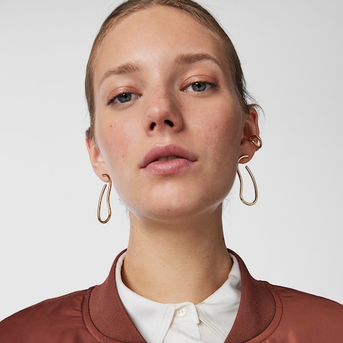 Long silver vermeil Hav Earrings