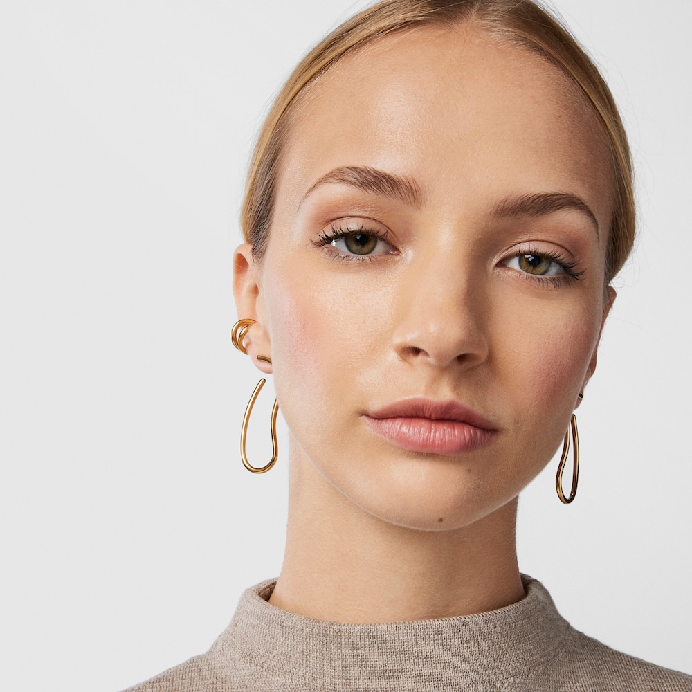Long silver vermeil Hav Earrings