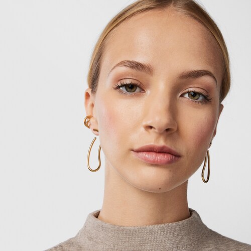 Long silver vermeil Hav Earrings