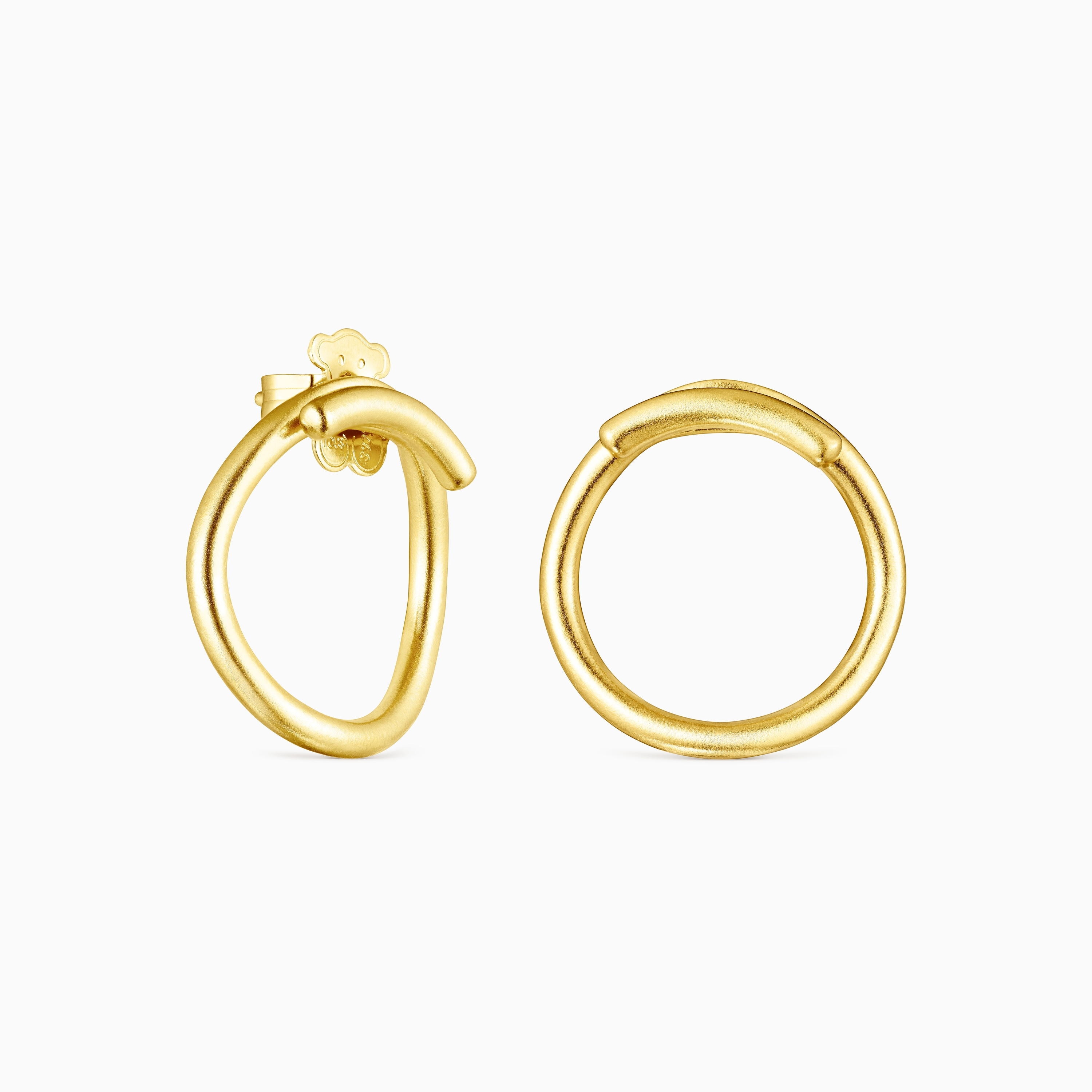 Silver vermeil Hav circular Earrings