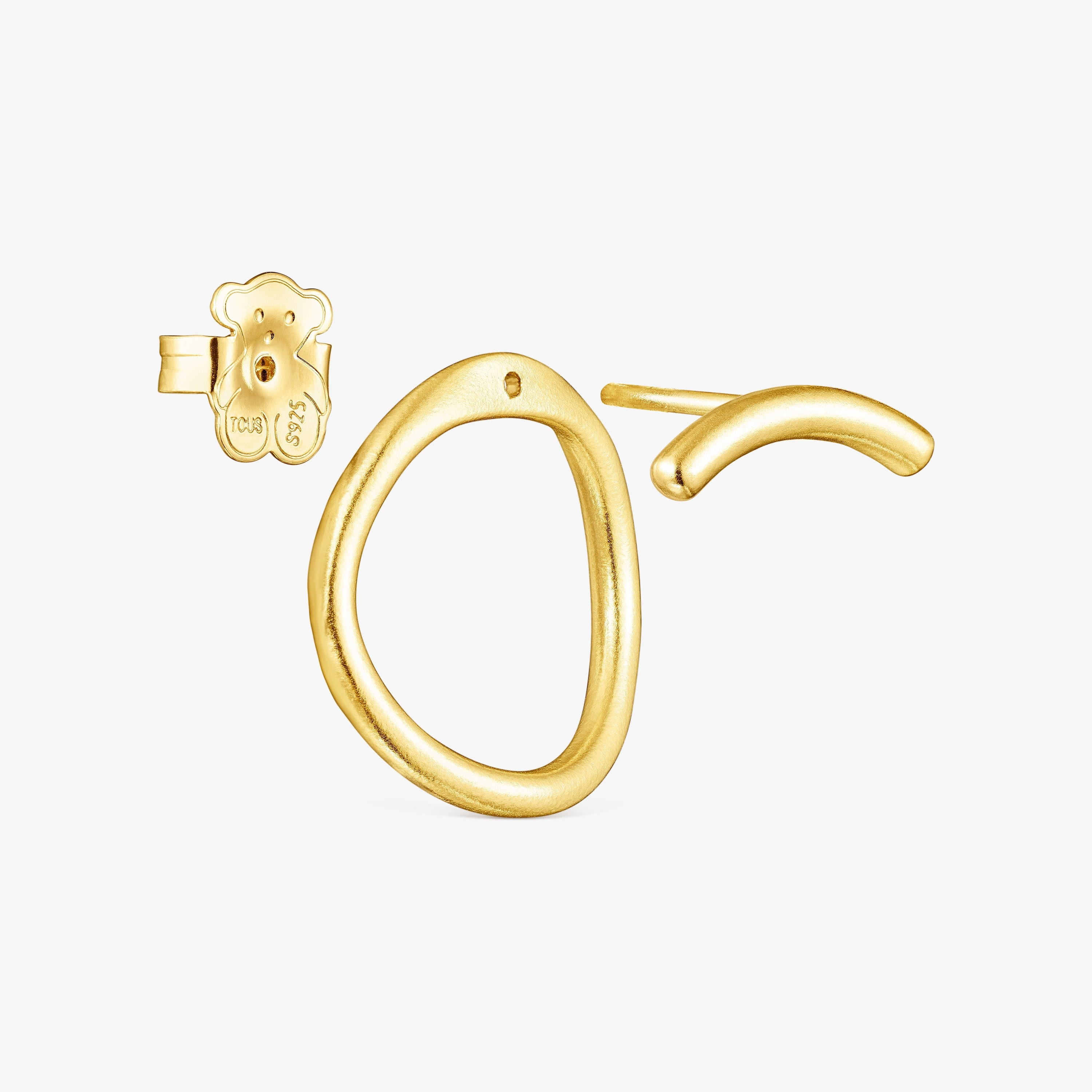 Silver vermeil Hav circular Earrings