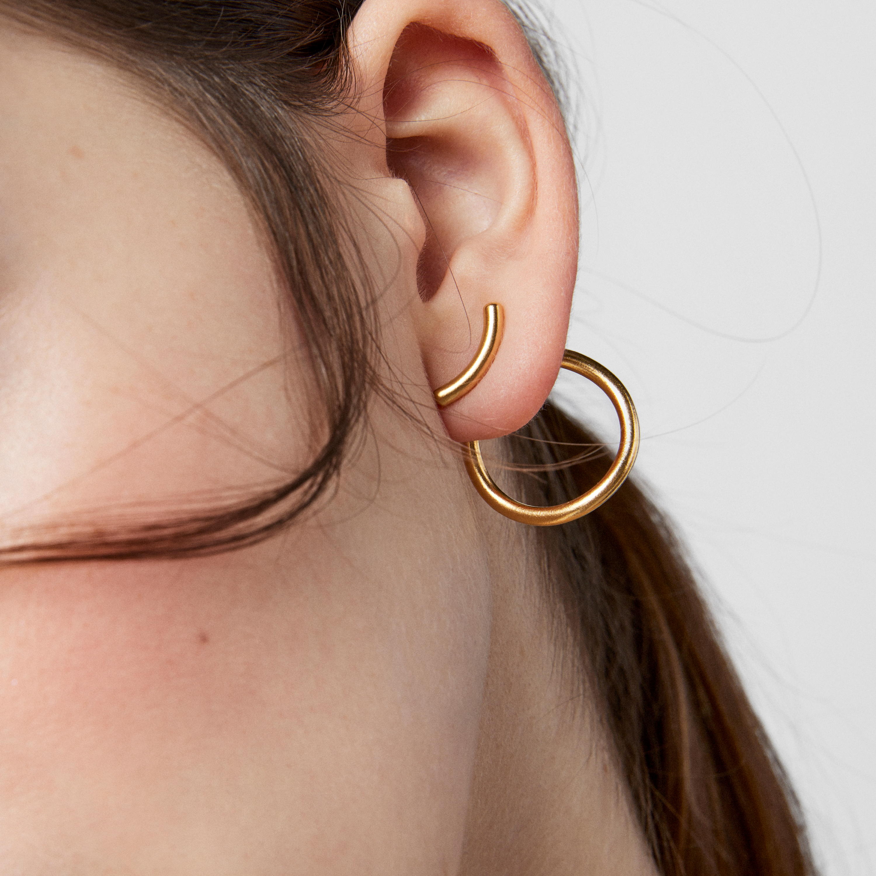 Silver vermeil Hav circular Earrings