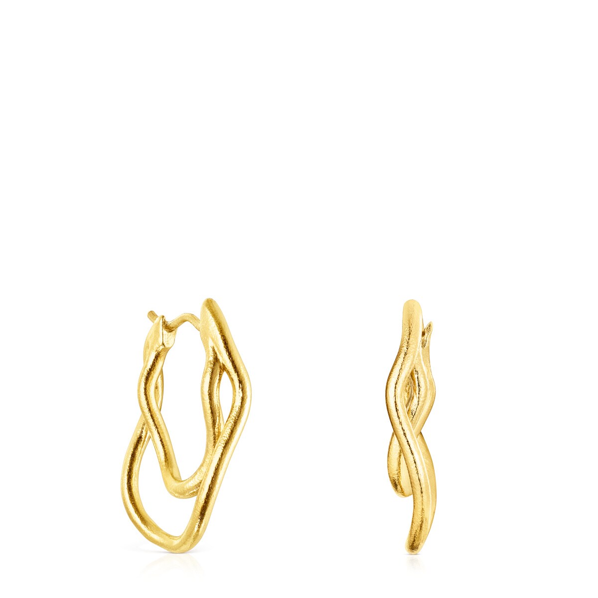 Tous - Pendientes Con Baño De Oro 18 Kt Sobre Plata Hav - Dorado