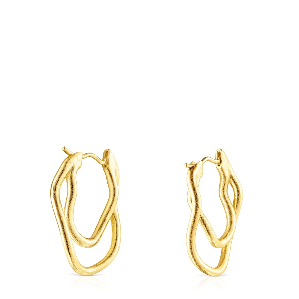 Pendientes con baño de oro 18 kt sobre plata Hav image number 3