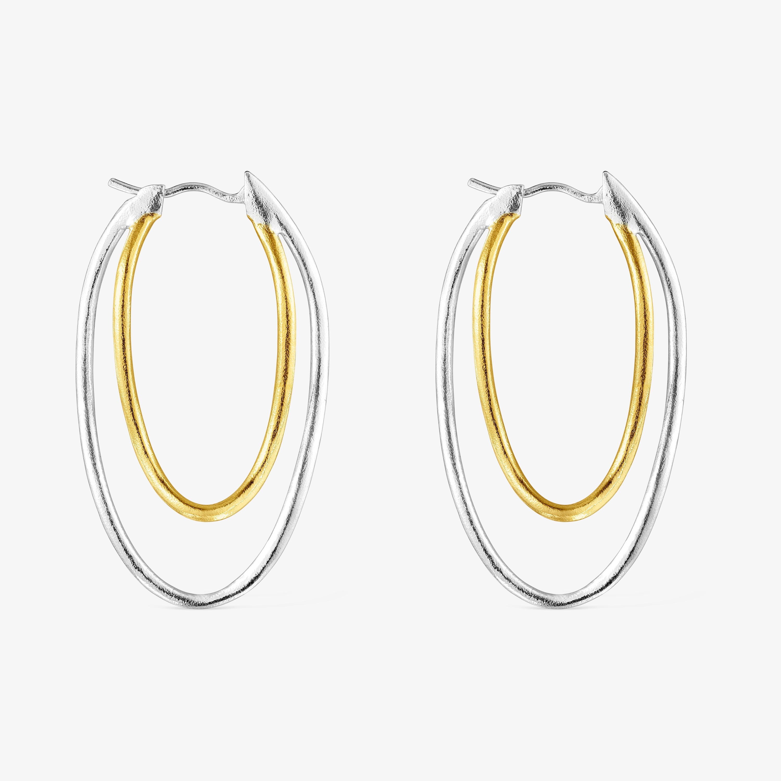 Hav bicolor ellipse Earrings