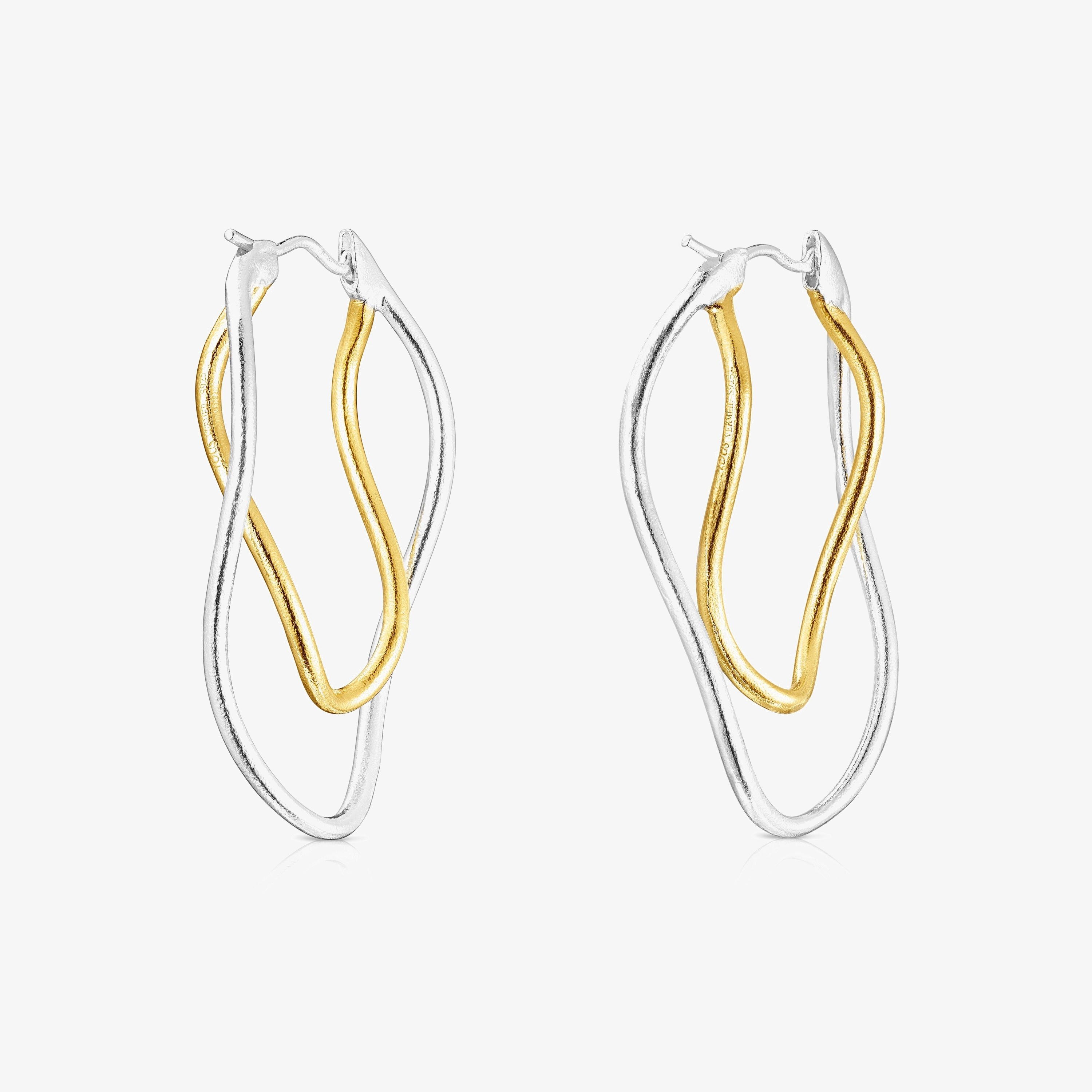 Hav bicolor ellipse Earrings