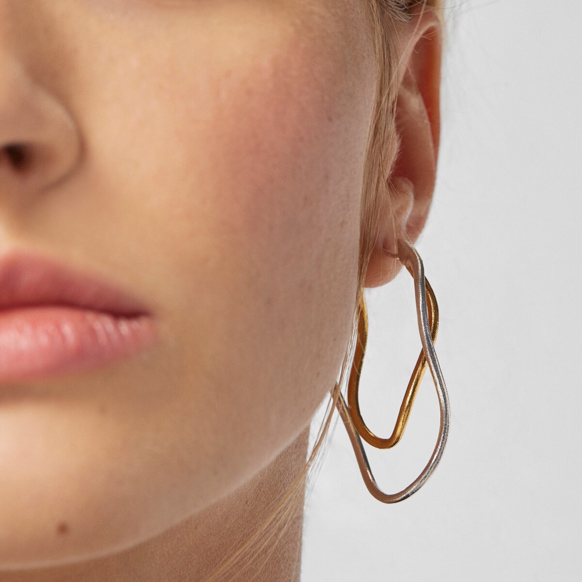 Pendientes elipses bicolor Hav