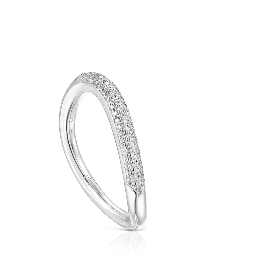 18K White gold Hav Ring with diamonds