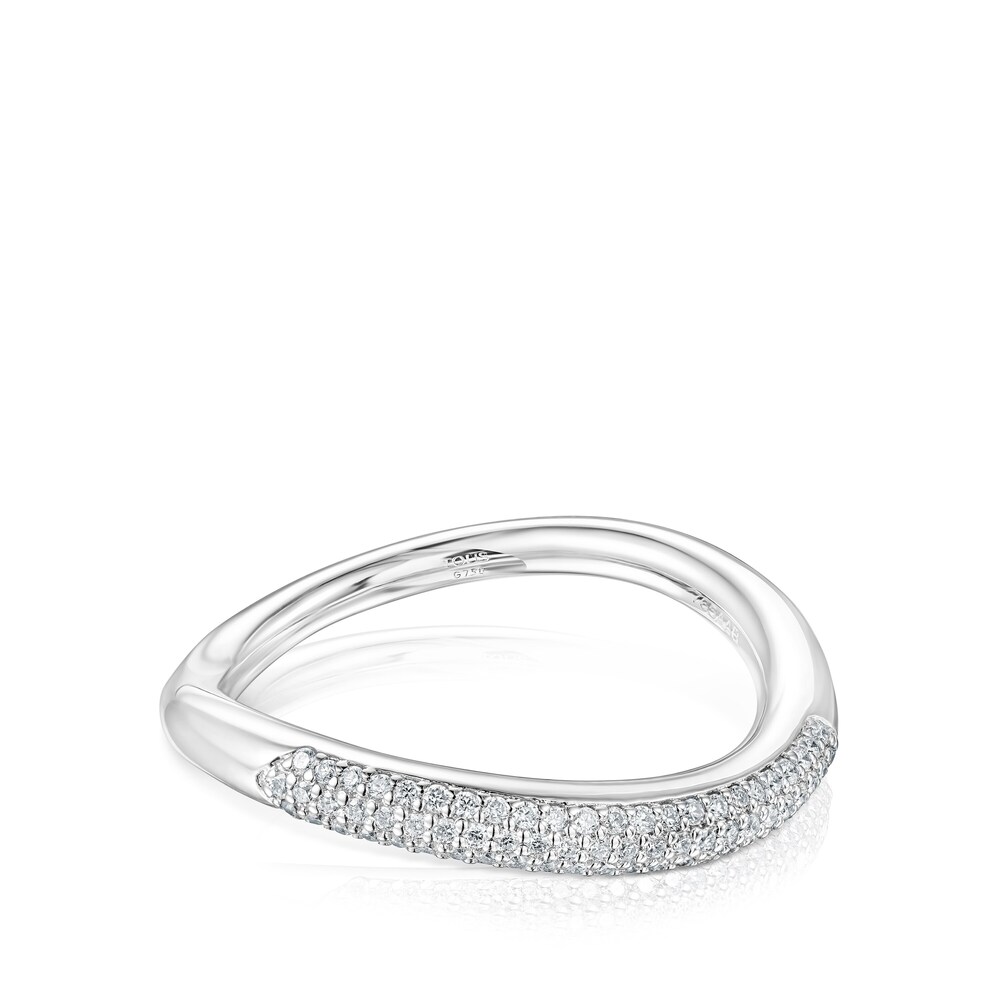 18K White gold Hav Ring with diamonds