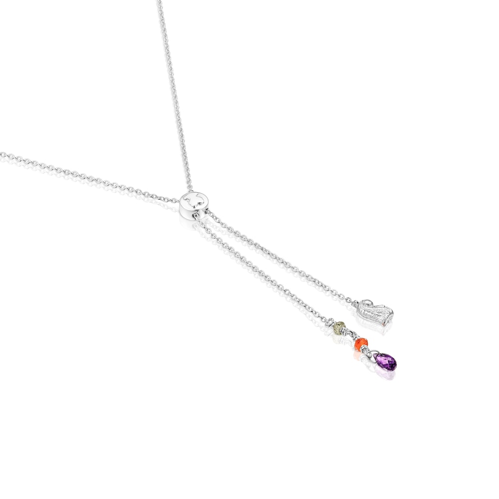 Collar de plata y gemas Sea Vibes