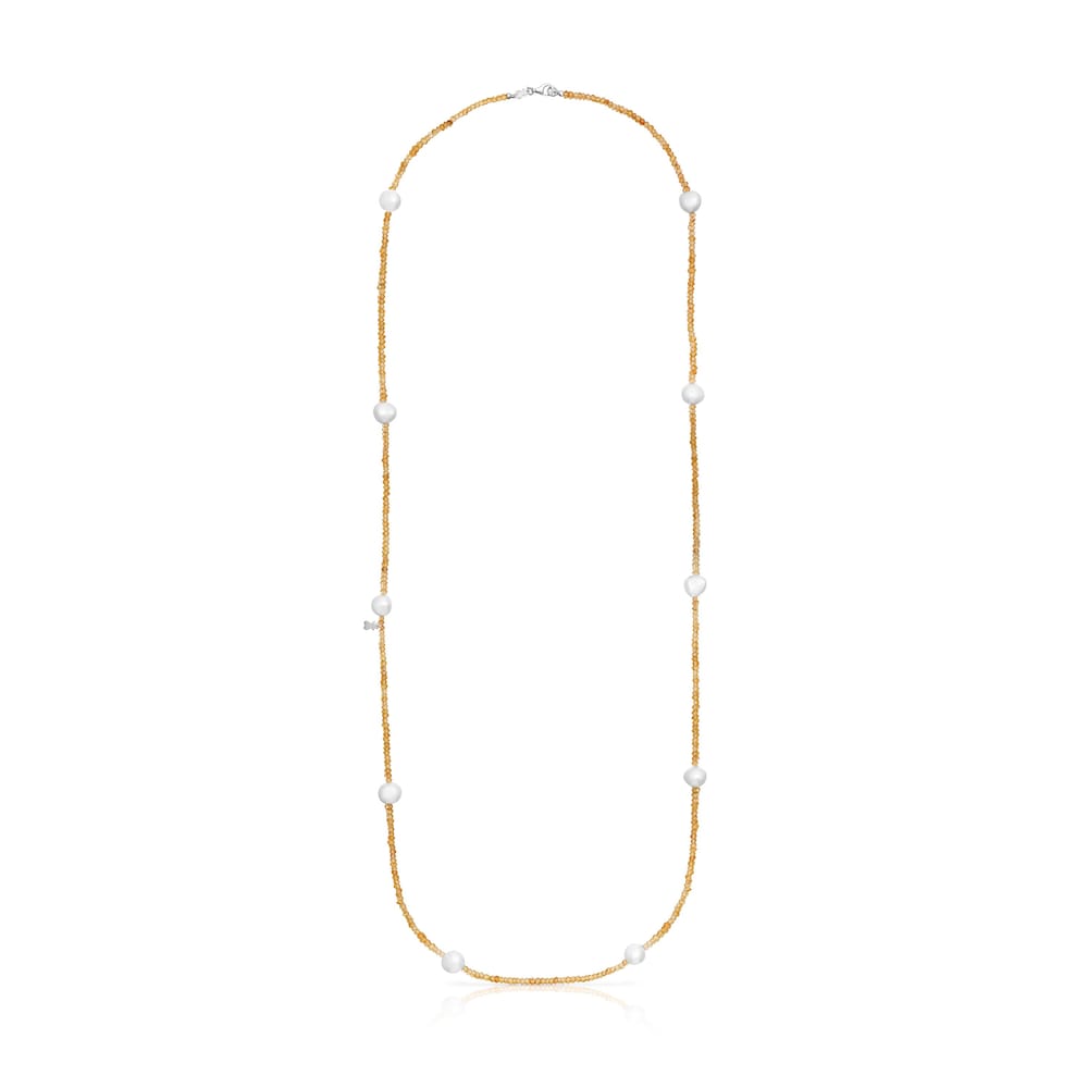 Collar de cornalinas y perlas Sea Vibes