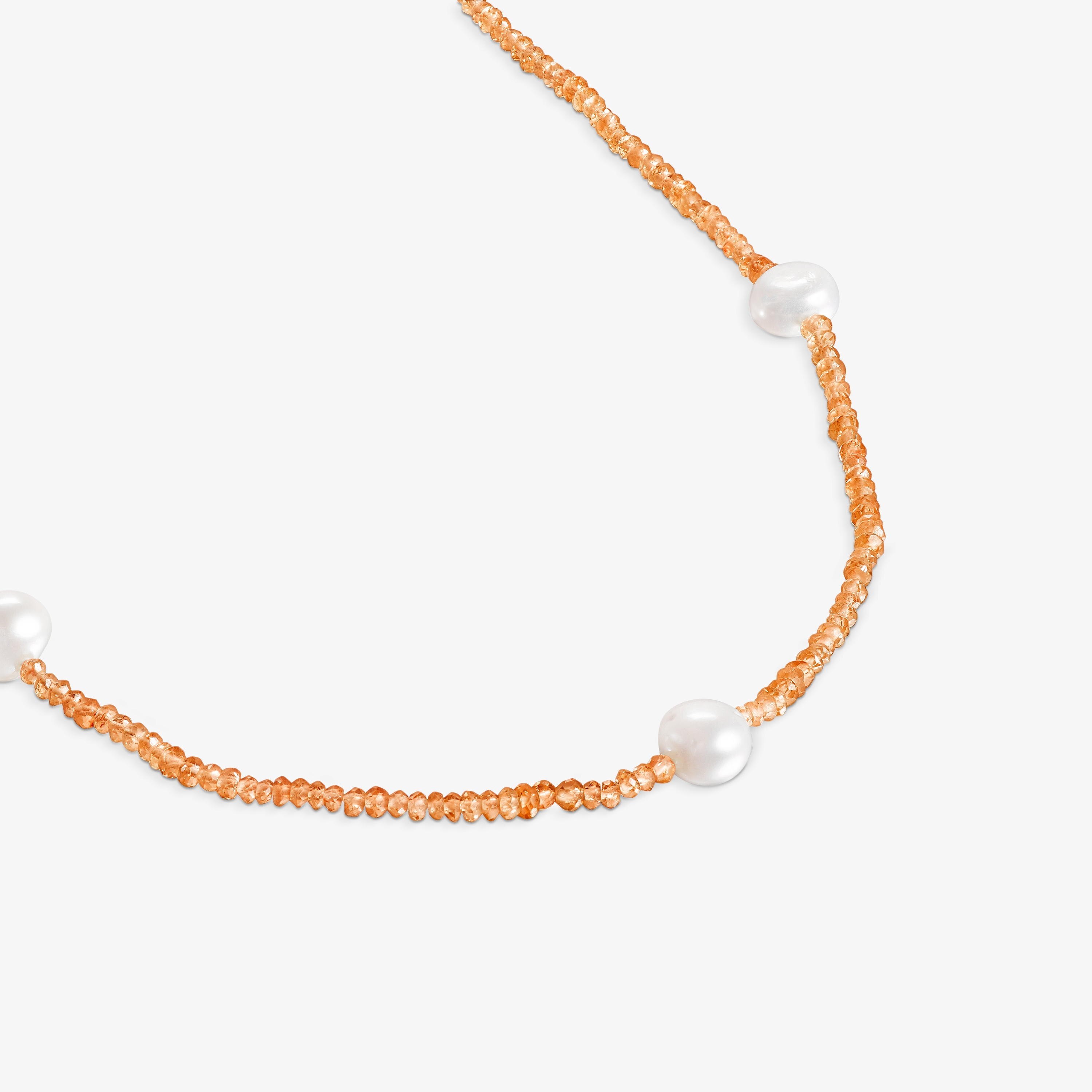 Carnelian and pearl Sea Vibes Necklace