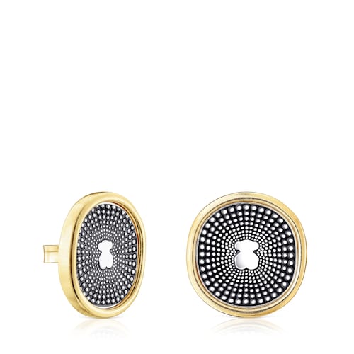 Pendientes bicolor Oursin