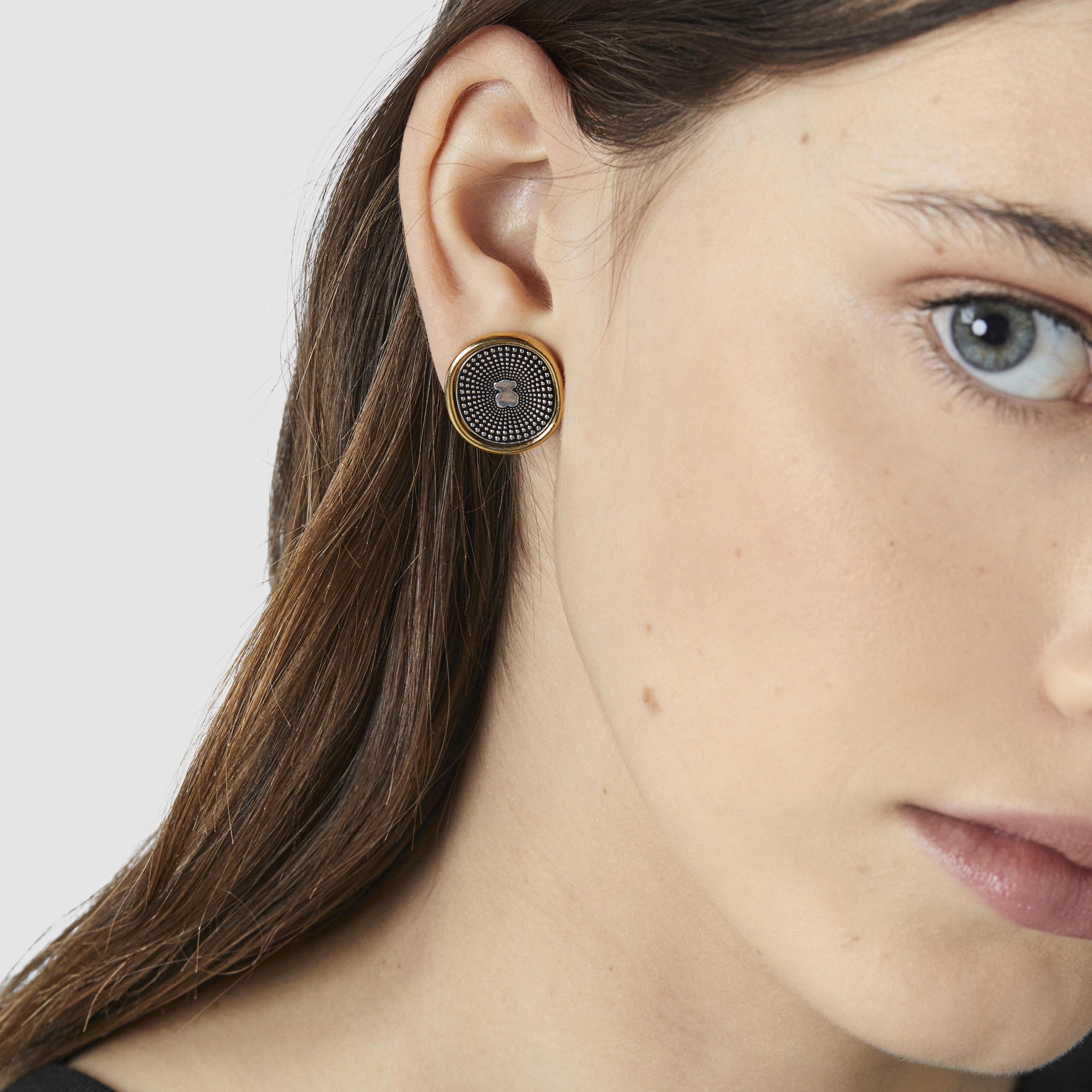 Two-tone Oursin Earrings