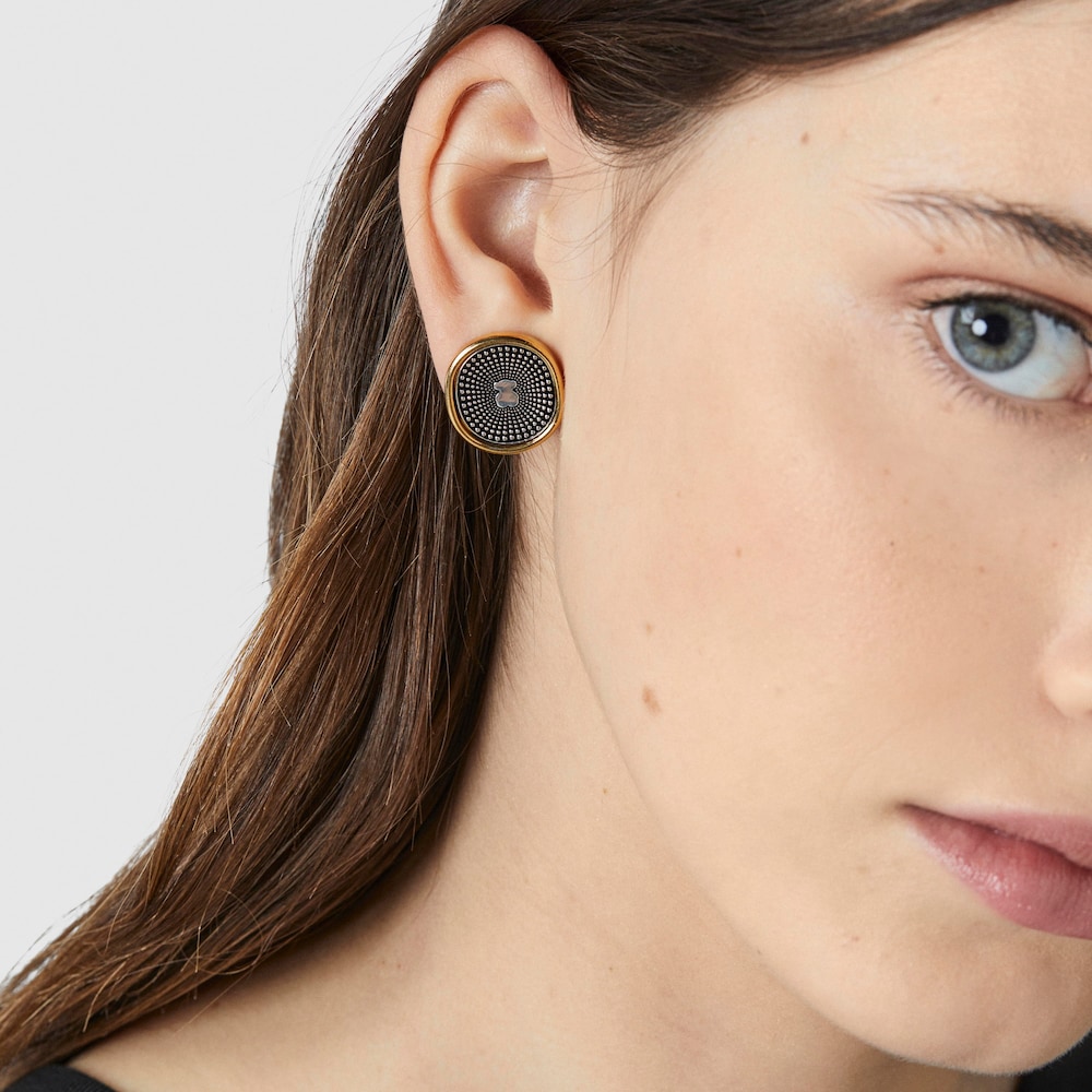 Two-tone Oursin Earrings image number 3