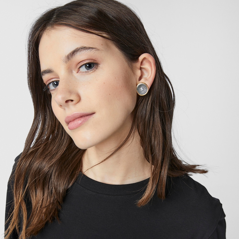 Two-tone Oursin Earrings image number 4