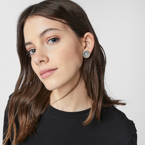 Pendientes bicolor Oursin
