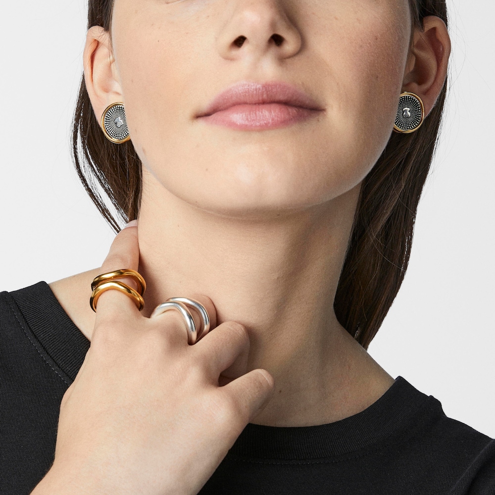 Two-tone Oursin Earrings