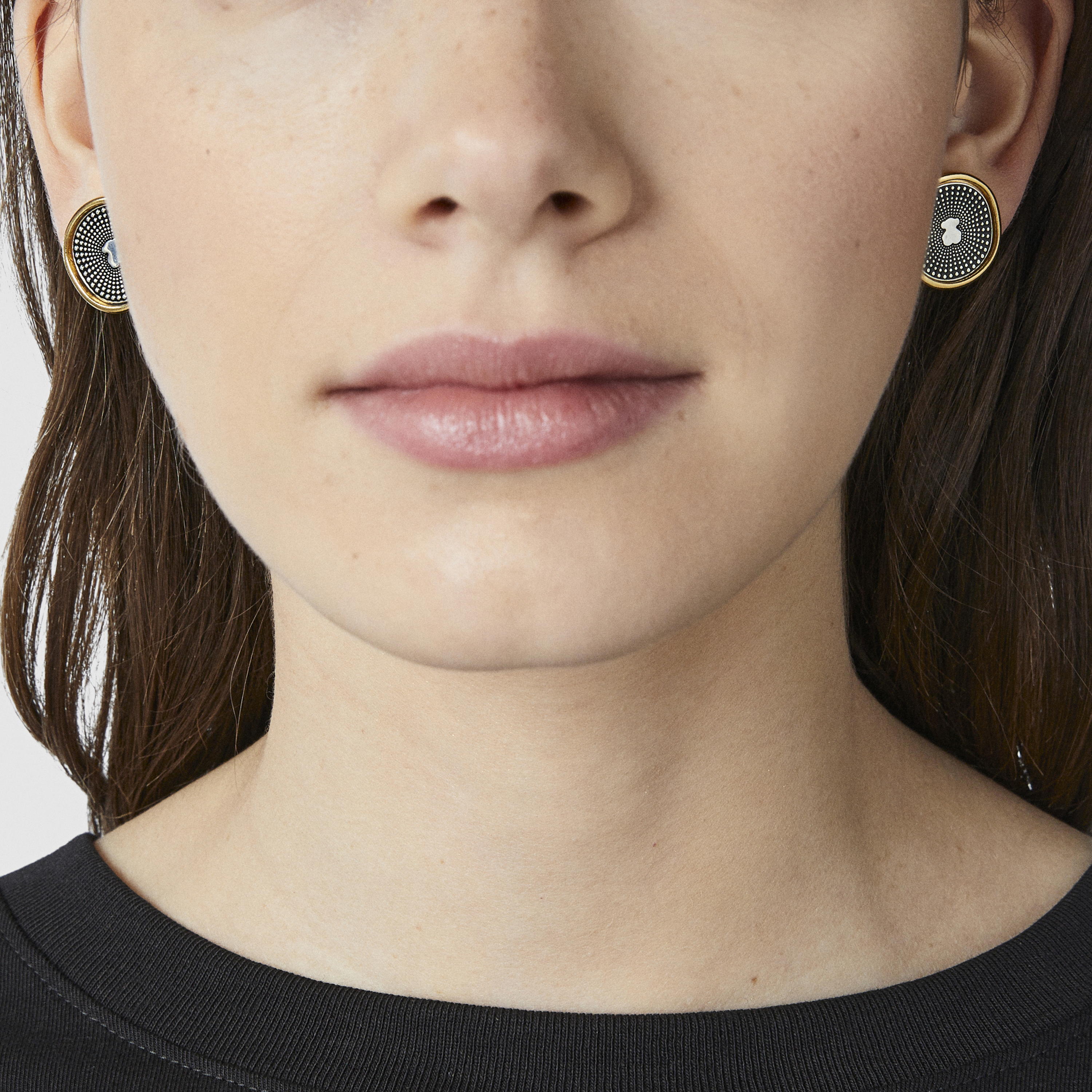 Two-tone Oursin Earrings