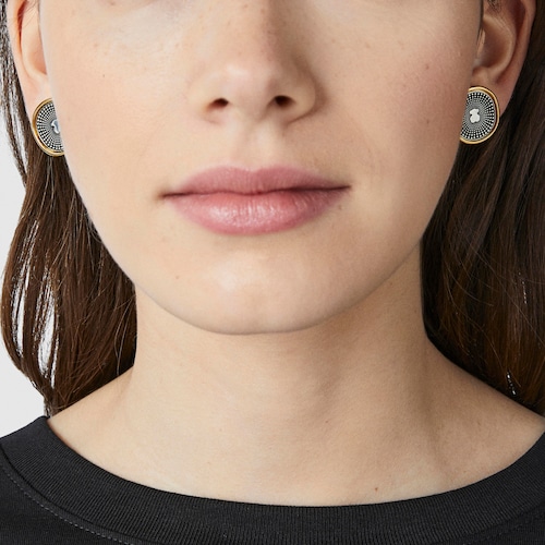 Pendientes bicolor Oursin