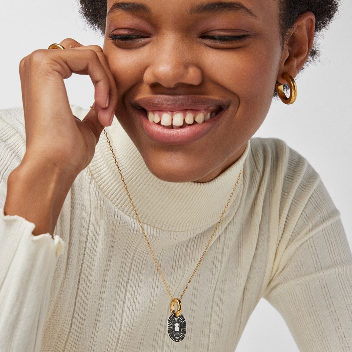 Small two-tone Oursin Pendant